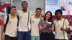 Estudantes foram orientados pela professora Aline Leal e pelo técnico Valdeilson Ramos