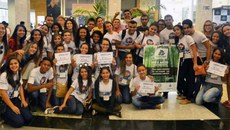 Equipe da Sustembú durante a 17ª Feira de Miniempresas