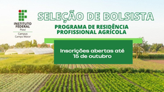 As inscrições estão abertas e podem ser feitas até o dia 15 de outubro
