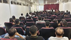 A palestra contou com a participação de alunos dos cursos de Administração e Matemática