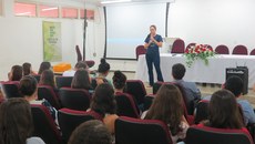 O momento de acolhimento dos calouros teve como objetivo proporcionar maior interação na instituição