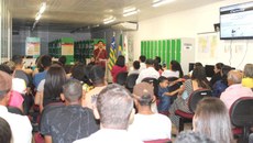 O lançamento da obra aconteceu na biblioteca do campus