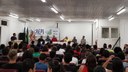 Foram recepcionados os alunos de Tecnologia em Análise e Desenvolvimento de Sistemas, Tecnologia em Gestão Ambiental, Licenciatura em Física e Licenciatura em Matemática