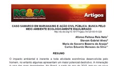 Confira artigo que trata sobre o desastre ambiental de Mariana (MG)