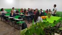 A visita técnica ao Campus objetivou compreender a gestão da produção de insumos alimentícios com uso de tecnologias limpas e de baixo custo
