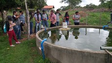 A visita técnica teve como objetivo conhecer os projetos de ensino, extensão e pesquisa implantados no Campus