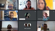 A aula foi realizada por meio da plataforma Google Meet