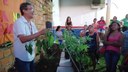 A palestra sobre manejo das plantas medicinais, frutíferas e nativas foi ministrada pelo engenheiro agrônomo Edvaldo Moreira