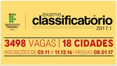 As inscrições ficarão abertas até 11 de dezembro de 2016