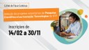 As inscrições podem ser feitas até 30 de novembro