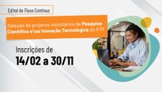 As inscrições podem ser feitas até 30 de novembro