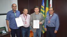 Visita de representantes do BNB à Reitoria do IFPI