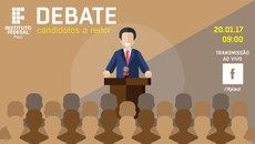 Os quatro candidatos confirmaram presença no debate, que terá transmissão ao vivo pelo Facebook