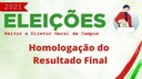 Confira a homologação do resultado final