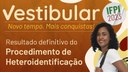 O resultado está publicado na página do Vestibular
