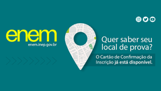 As provas do Enem serão aplicadas nos dias 3 e 10 de novembro