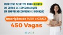 Estão sendo ofertadas 450 vagas distribuídas em nove polos