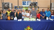 Tradicional corte do bolo no Campus Teresina Central