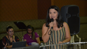 Discurso da coordenadora do projeto, professora Edna Maria dos Santos