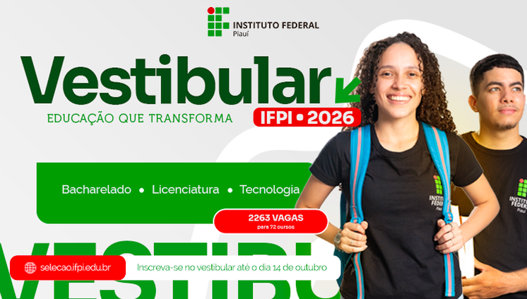 IFPI oferta 2.263 vagas para cursos superiores em 19 campi