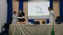 Na atividade prática foram trabalhados os temas de engasgo por corpo estranho, desmaio, fraturas/luxações e parada cardiorrespiratória