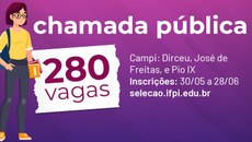 A seleção será realizada por meio do rendimento escolar dos candidatos em Língua Portuguesa e Matemática