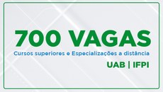 Estão sendo ofertadas 700 vagas em diversos polos espalhados pelo Piauí