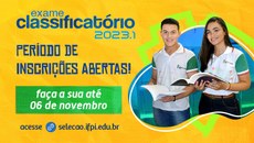 Inscrições abertas até 6 de novembro