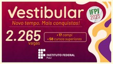 Estão sendo ofertadas 2.265 vagas em 58 cursos superiores de 17 campi