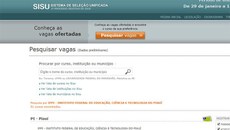 Inscrições no Sisu iniciam no dia 29 de janeiro