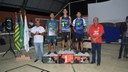 Foram entregues os troféus e medalhas dos terceiros, segundos e primeiros lugares no atletismo, vôlei, handebol e futsal