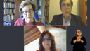 A mesa-redonda contou com a participação da pesquisadora e docente da Universidade Federal de Pelotas, Maria Isabel da Cunha, e do coordenador da Escola Superior de Educação, do Instituto Politécnico do Porto (IPP), Luís Maria Fernandes
