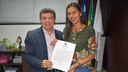 Reitor Paulo Henrique e Lasthenia Carvalho