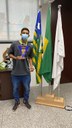 Entrega de medalhas e troféus em solenidade realizada no gabinete da Reitoria