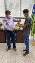 Entrega de medalhas e troféus em solenidade realizada no gabinete da Reitoria