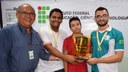 A cerimônia de premiação ocorreu na sala de reuniões da Reitoria