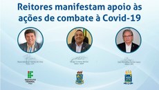 Carta é assinada pelos três reitores das instituições públicas de ensino