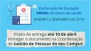 saúde comprovante