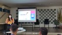 A visita teve como objetivo promover uma palestra para os alunos de Eletrotécnica