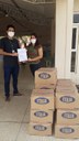 Foram doados 500 litros de álcool e 300 máscaras