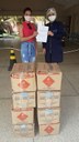 Foram doados 500 litros de álcool e 300 máscaras
