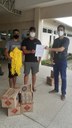 Foram doados 500 litros de álcool e 300 máscaras