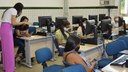 As mães participaram de oficinas dentro dos eixos tecnológicos dos cursos de ensino médio integrado ofertados pelo campus