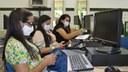 As mães participaram de oficinas dentro dos eixos tecnológicos dos cursos de ensino médio integrado ofertados pelo campus