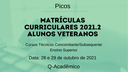 matrículas curriculares