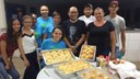 O pão para montagem dos hambúrgueres foi fabricado pelos próprios alunos, tendo como um dos ingredientes o gergelim
