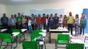 Os alunos foram recebidos pela equipe gestora, professores e técnicos-administrativos do Campus