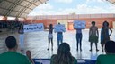 Na ocasião, os alunos chamaram a atenção para a problemática dos povos indígenas da etnia Yanomami