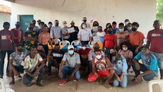 Os cursos foram ofertados para os moradores da comunidade que integra o território quilombola Riacho dos Negros (malhada e curtume)