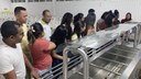 Durante a atividade, eles puderam conhecer o funcionamento do refeitório, biblioteca e almoxarifado